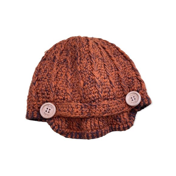 prAna Accessories - Prana Women’s Small Youth Rust Cadet Style Knit Hat Wood Buttons